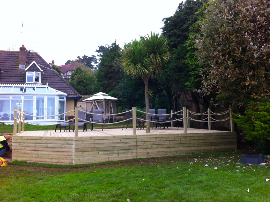 Decking raised or level outdoor flooring